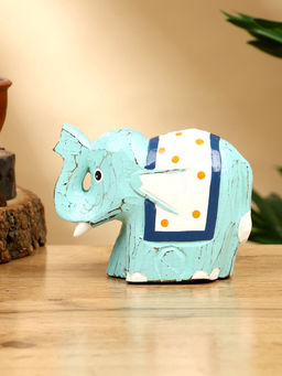 Сувенир «Слонёнок», 12×5×9 см, дерево, бирюзовый