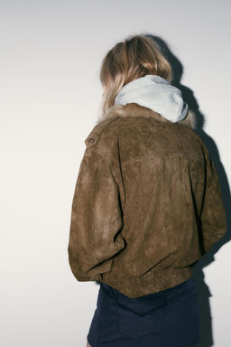 100% SHEEPSKIN SUEDE LEATHER JACKET - Zara фото 15