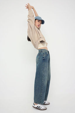 Teen Mavi Yuksek Bel Dikis Detayl? Baggy Jeans TWOAW26JE00102 - Trendyolmilla фото 2