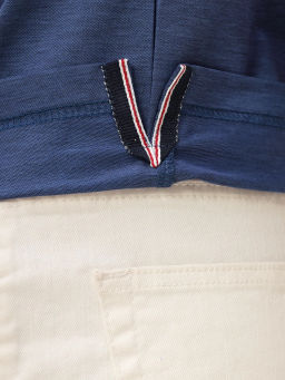 Джемпер мужской с воротником поло короткий рукав GREG G144-PM124T-LT1631 (синий)