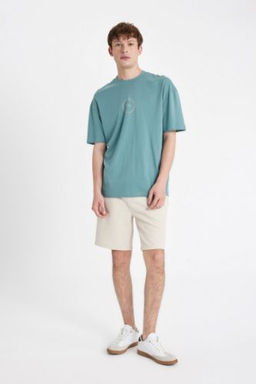 Regular Fit Selanik Kumas Cepli Bermuda Sort