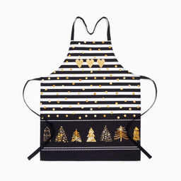 Новогодний подарочный набор Этель Золотой город, фартук, полотенце, прихватка  фото 2