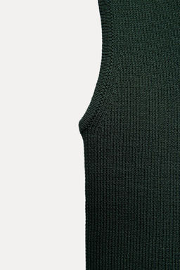 ASYMMETRIC KNIT TOP WITH CUT-OUT DETAIL AND BEADS - Zara фото 7