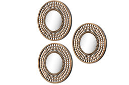 Набор из 3-х интерьерных зеркал, 24,5*24,5*1,5 см с подвесом. пластик - Elan gallery фото 3