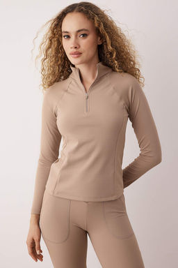 Siyah Soft F?rcal? ve Fitilli Kumas Fermuarl? Orme Spor Sweatshirt THMAW26SW00000 - Trendyolmilla фото 5