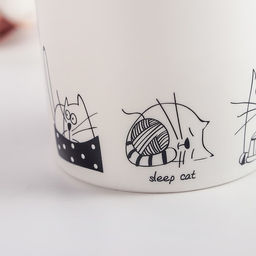 Кружка фарфоровая Доляна День кота, 380 мл, цвет белый  фото 4