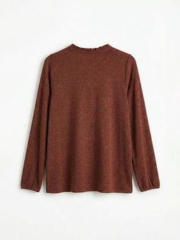 Bisiklet Yaka Desenli Bluz