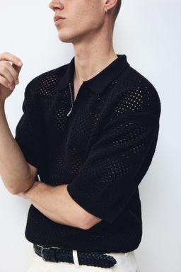 Polo en punto calado Relaxed Fit - H&m фото 5