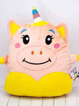 Мягкая игрушка Hugme toys Единорог, 40 см, розовый  фото 3