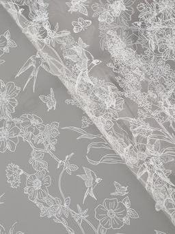 Плёнка для цветов «Ласточки», прозрачная/белая, 0.6×9.3±5% м, 40 мкм, 200 г