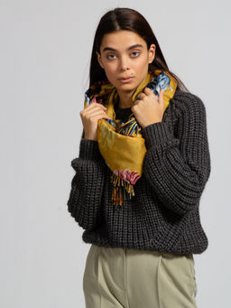 В составе шерсть. Большой теплый двусторонний палантин - Tantino фото 8