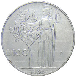 100 лир 1962 года Италия
