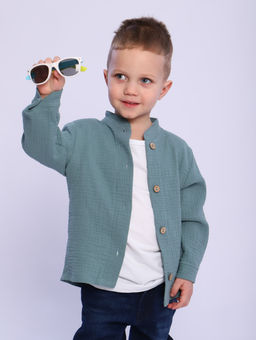 РБ016 Рубашка Муслин (фисташковый) - Милаша фото 13