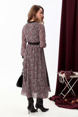 Платье NIKVA н941-1 винная абстракция  фото 4