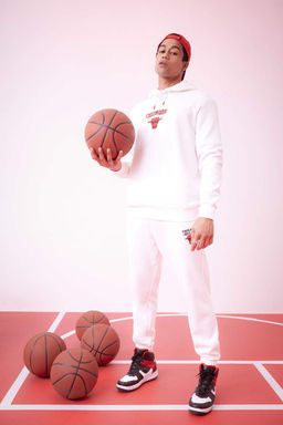 DeFactoFit Толстые спортивные штаны стандартного кроя для джоггеров NBA Chicago Bulls