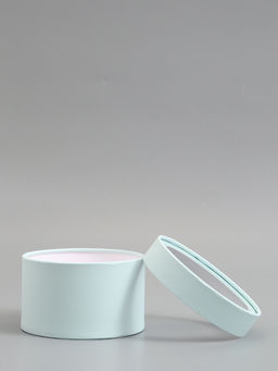 Подарочная коробка лагуна, завальцованная с окном, 16 х 11 см