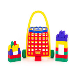 Забавная тележка + конструктор Combi Blocks (34 элемента) - Полесье фото 5