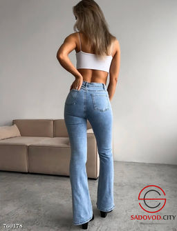 Джинсы клёш стрейч женские - Bruno фото 5