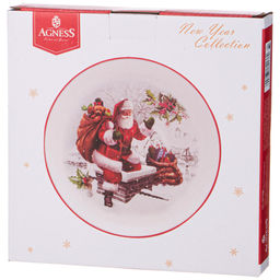 ТАРЕЛКА ЗАКУСОЧНАЯ AGNESS С НОВЫМ ГОДОМ! 21 СМ  фото 2