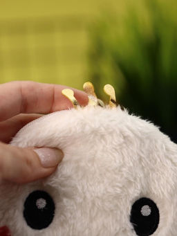 Кошелёк плюшевый "White octopus", white (10*12 см)