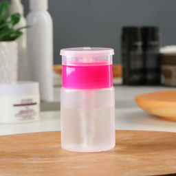 Цена за 2 шт. Флакон с помпой, 75 мл, розовый, прозрачный