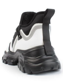 05-P96-1Z BLACK Кроссовки женские зимние (натуральная кожа, шерсть) - Фабричный китай фото 6