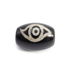 Бусина Дзи уп-2шт с Глазом малая Непальская дарует зеркальную защиту 1,4см