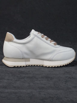 05-PDJ66-1 WHITE/BEIGE Кроссовки женские (натуральная кожа) - Фабричный китай фото 12