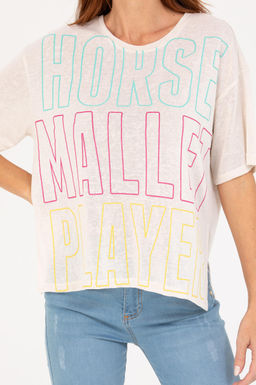 Женская кремовая футболка - U.s. polo assn фото 6