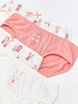 Bask?l? Pamuklu K?z ?ocuk K?lot 4l? - Waikiki фото 2