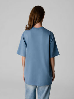 Арт. 3187 Футболка женская оверсайз 42-48 (4 шт) Цвет:серо-голубой - Калинка фото 5