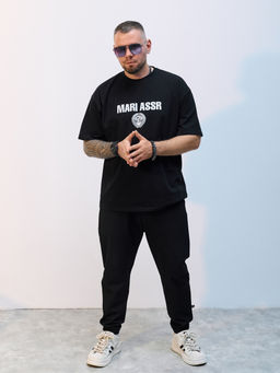 Футболка оверсайз унисекс " MARI ASSR" черный