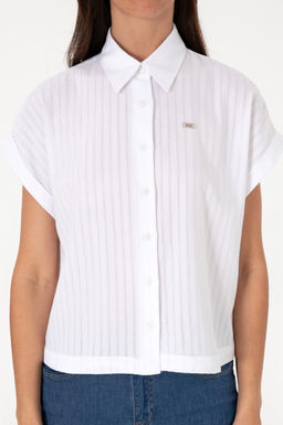 Kad_n Beyaz _izgili K_sa Kollu G_mlek Sepette S_rpriz _ndirim - U.s. polo assn фото 6