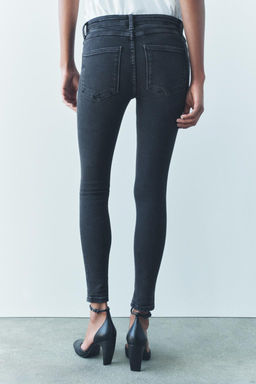 ZW COLLECTION SKINNY MID-WAIST JEANS - Zara фото 3