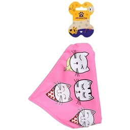 Цена за 2 шт. Ошейник с банданой и колокольчиком для кошек и собак мелких пород "Стильный БРО", цвет розовый, рL/23*15,5(лейбл)