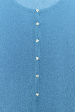TOP PUNTO BOTONES / Azul claro - Zara фото 6