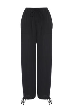 Trendyolmilla Tas Dokuma Baglama Detayl? 100% Pamuk Plaj Pantolon TBESS25PL00008  фото 9