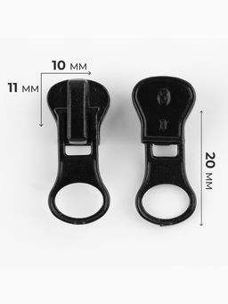 Цена за 100 шт. Бегунок для молнии «Трактор», №5, чёрный