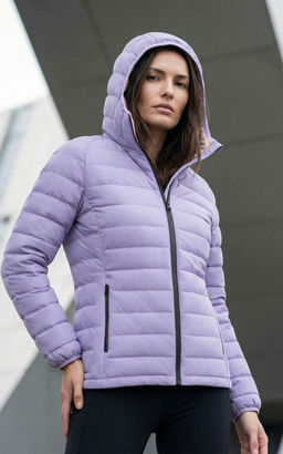 Куртка женская стёганая с капюшоном с графеновой подкладкой черного цвета 9624_1Ch - Valianly фото 70