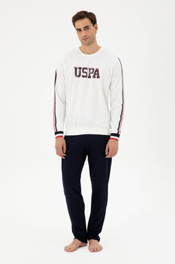 Мужской кремовый пижамный комплект Неожиданная скидка в корзине - U.s. polo assn фото 3