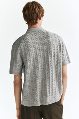 Regular Fit Cable-knit shirt - H&m фото 4