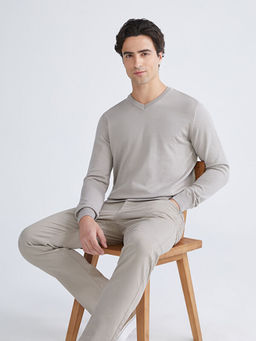 V Yaka Erkek Triko Kazak