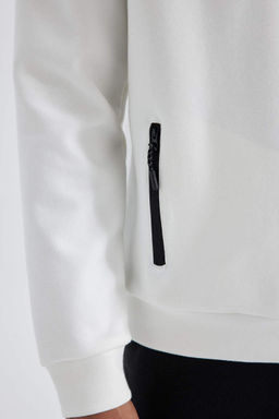 Толстовка Modern Fit с круглым вырезом - Defacto фото 8