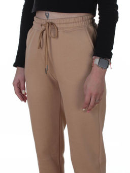 2510-K BEIGE Брюки спортивные утепленные женские (85% хлопок, 10% полиэстер, 5% спандекс)