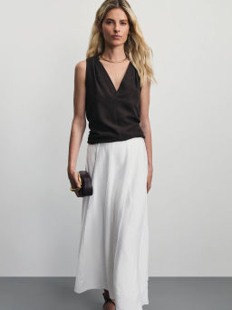 Юбка миди из вискозы со складками / Zarina