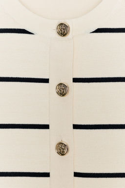 CHAQUETA PUNTO RAYAS MANGA CORTA / rayas - Zara фото 7