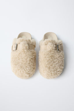 FAUX SHEARLING CLOGS - Zara фото 4