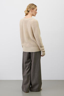 ЕВ 30255/ш/кремовый кардиган жен