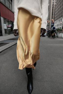 SATIN MIDI SKIRT - Zara фото 2