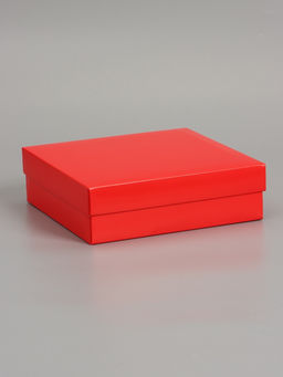 Цена за 5 шт. Коробка складная, крышка-дно, красная, 20×20×6 см